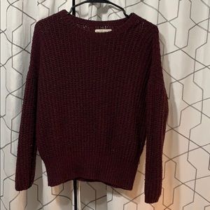 maroon knit Abercrombie and Fitch sweater